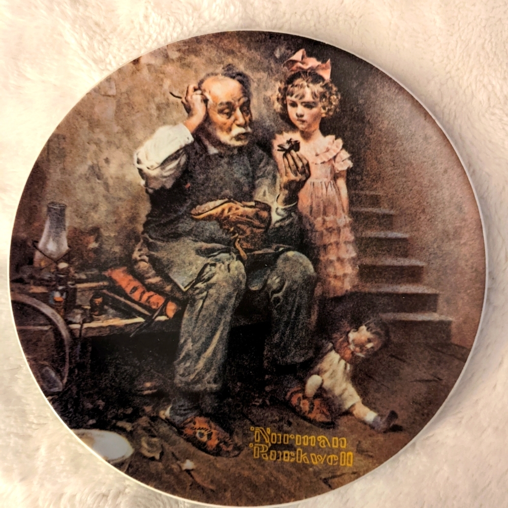 Norman Rockwell "The COBBLER" second in the Rockwell Heritage Collection.